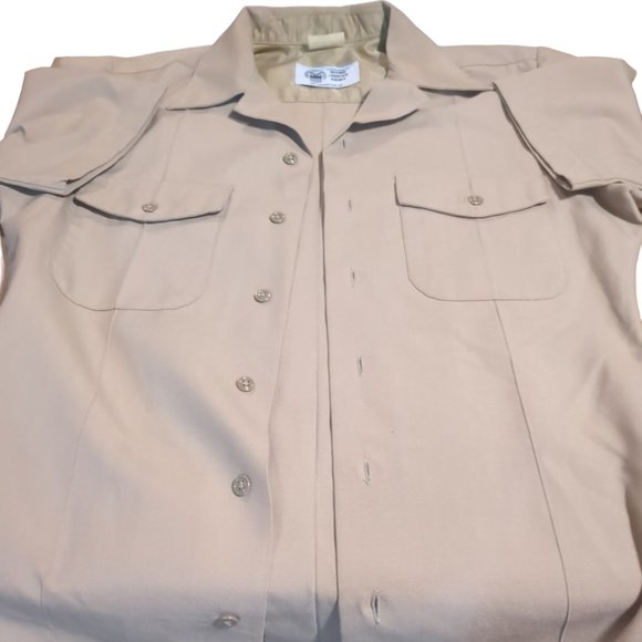 Men's Small Athletic Defense Logistics Agency by Creighton AB Utility Button Up - Picture 1 of 3